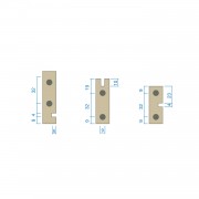 Example of the variants for plinths, drawers and chains. <br> Thickness 18 mm plus the covering.